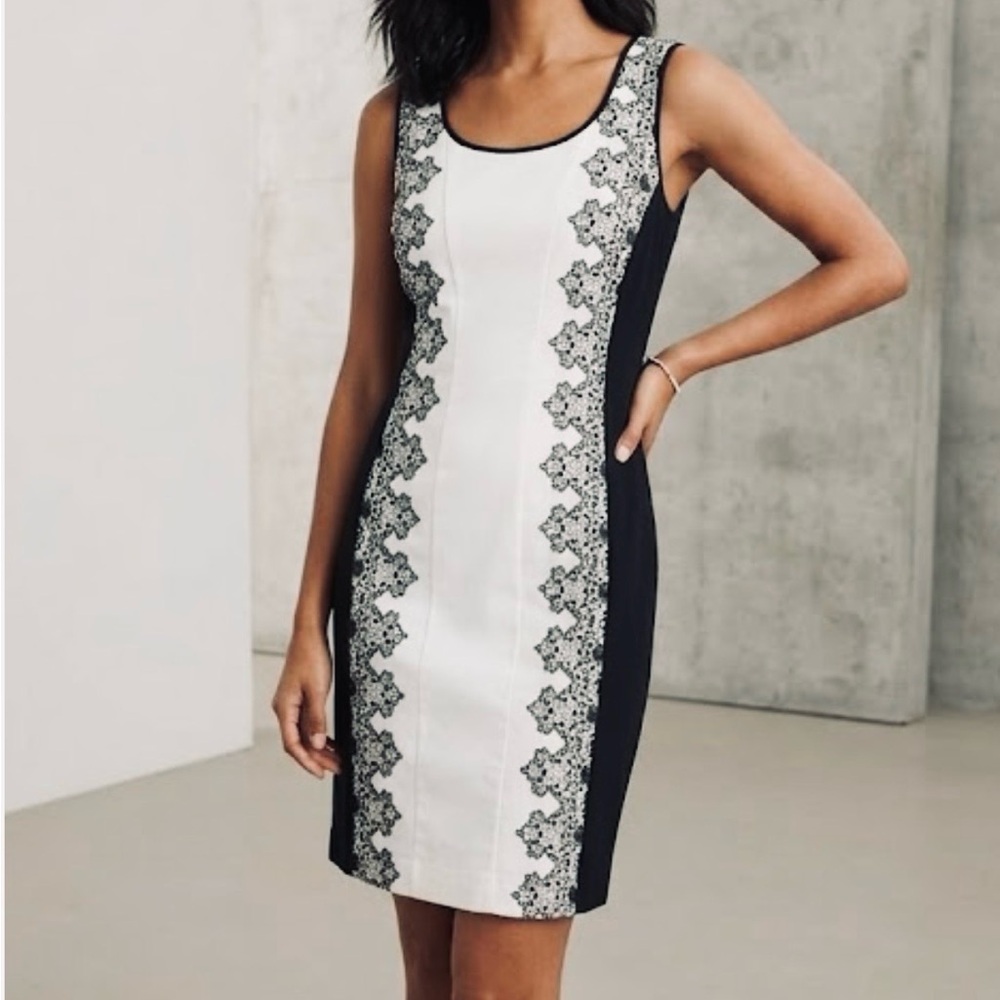 Worthington Black and White Floral Dress Size 20